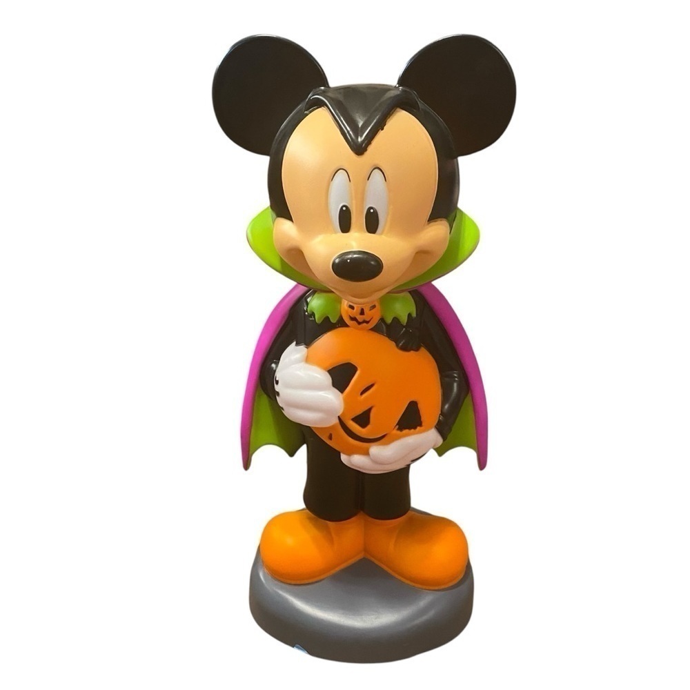 Mickey Mouse Pumpkin Blow Mold Vampire 24.2" Tall Gemmy Lighted Electric 2024